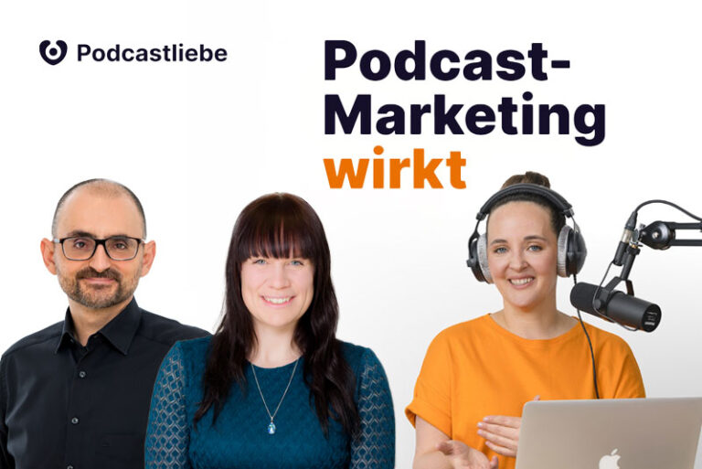 Foto von Corc Uysal und Katrin Rippel zusammen mit Hanna Steingräber von Podcastliebe.