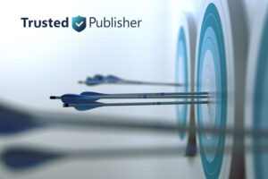 Mehrere Pfeile treffen präzise ins Ziel – Symbol für Advertiser, die mit Trusted Publisher gezielt auf Qualität, Transparenz und verlässliche E-Mail-Versender setzen, um ihre Kampagnen erfolgreich zu platzieren.